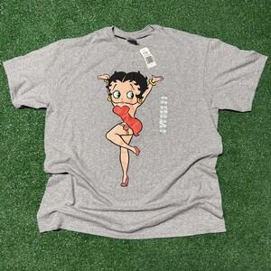 NWT Vintage Betty Boop Delta Pro Weight Sz L Grey TBT